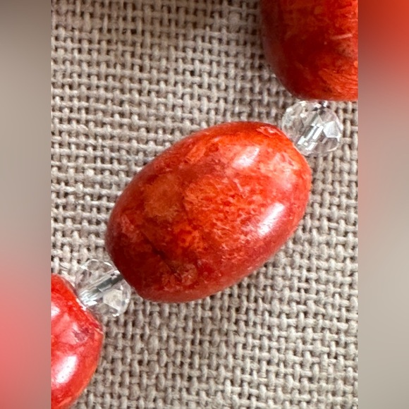 26 inch Coral and sponge bead necklace NWOT - Picture 2 of 16